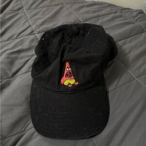 Spencer's Black Hat with Cartoon Design